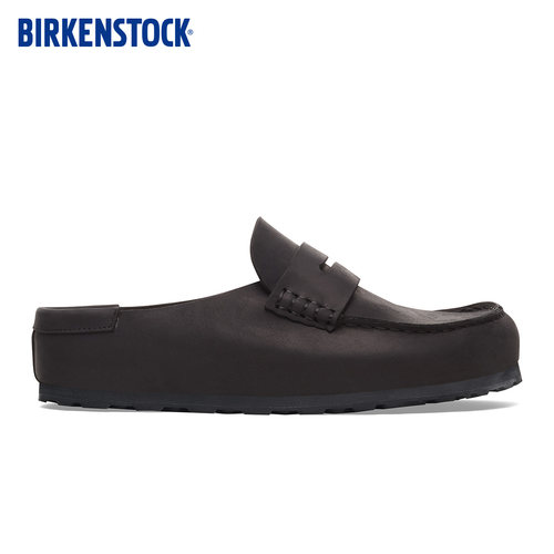 BIRKENSTOCK勃肯德国进口新品男女款牛皮革涂油Naples包头拖鞋 - 图0