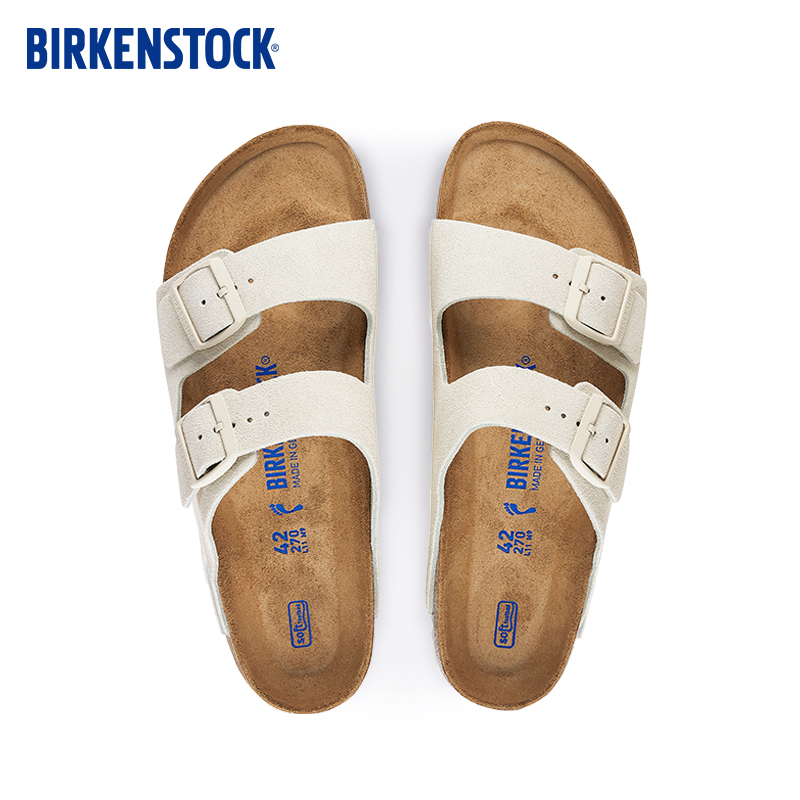 BIRKENSTOCK勃肯软木拖鞋男女外穿时尚双扣软底拖鞋Arizona系列 - 图1