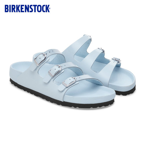 BIRKENSTOCK勃肯德国进口新品女款牛皮革漆皮舒适Florida多带拖鞋 - 图1