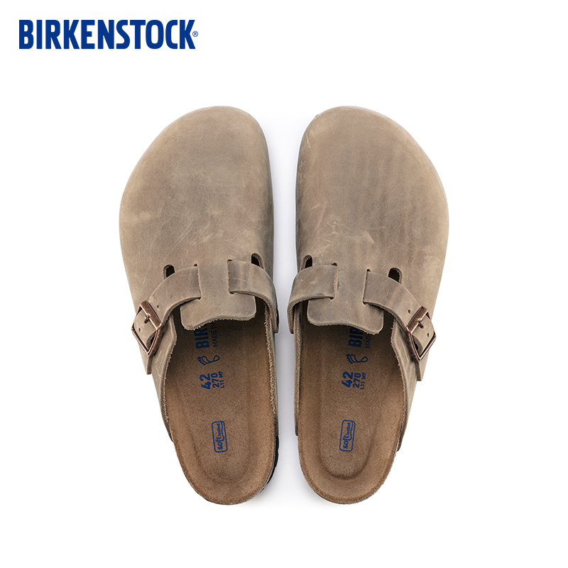 BIRKENSTOCK勃肯男女同款休闲涂油皮软底包头拖鞋Boston系列 - 图2