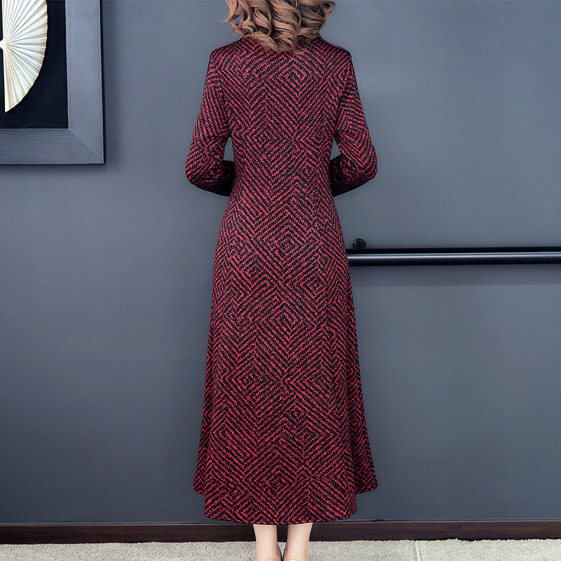 贵夫人2020春秋新款胖mm高端连衣裙 赛娅奴大码女装