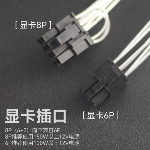 好线12V150W显卡独立供电改装3060GPU6P8P6+2镀银线外接供电电源 - 图2