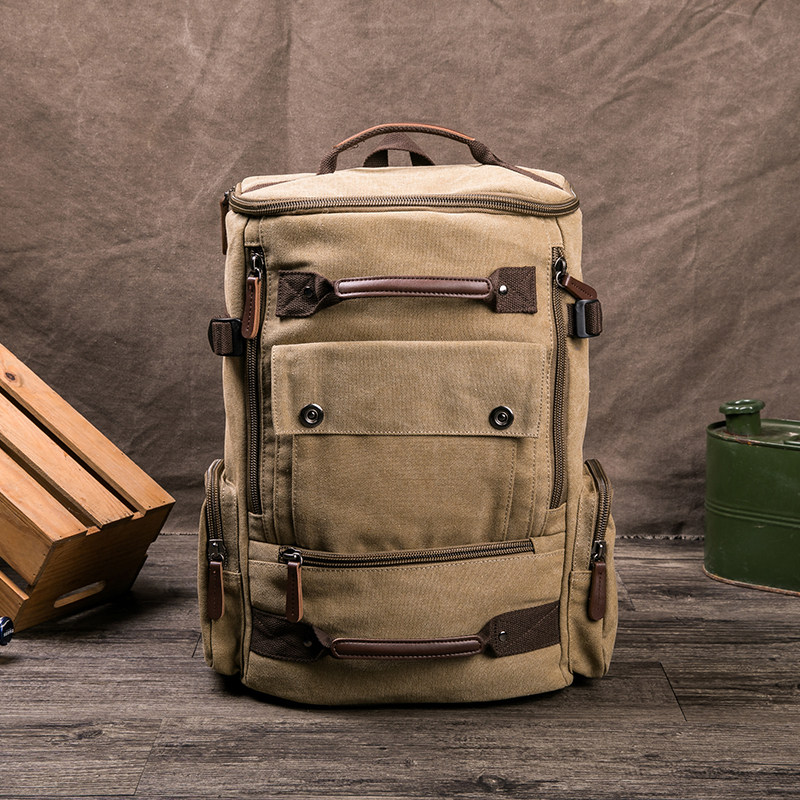 英铭帆布大容量超大登山户外旅行包 英铭双肩背包