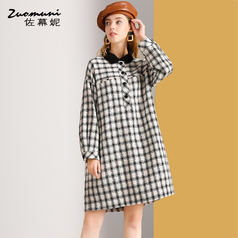 佐幕妮娃娃领女2020新款秋装连衣裙 佐幕妮连衣裙