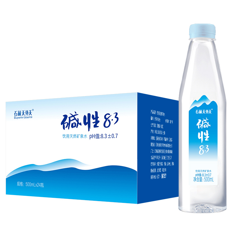 石林天外天碱性水500ml*24天然矿泉水非苏打水饮用水0糖0气低钠 - 图2