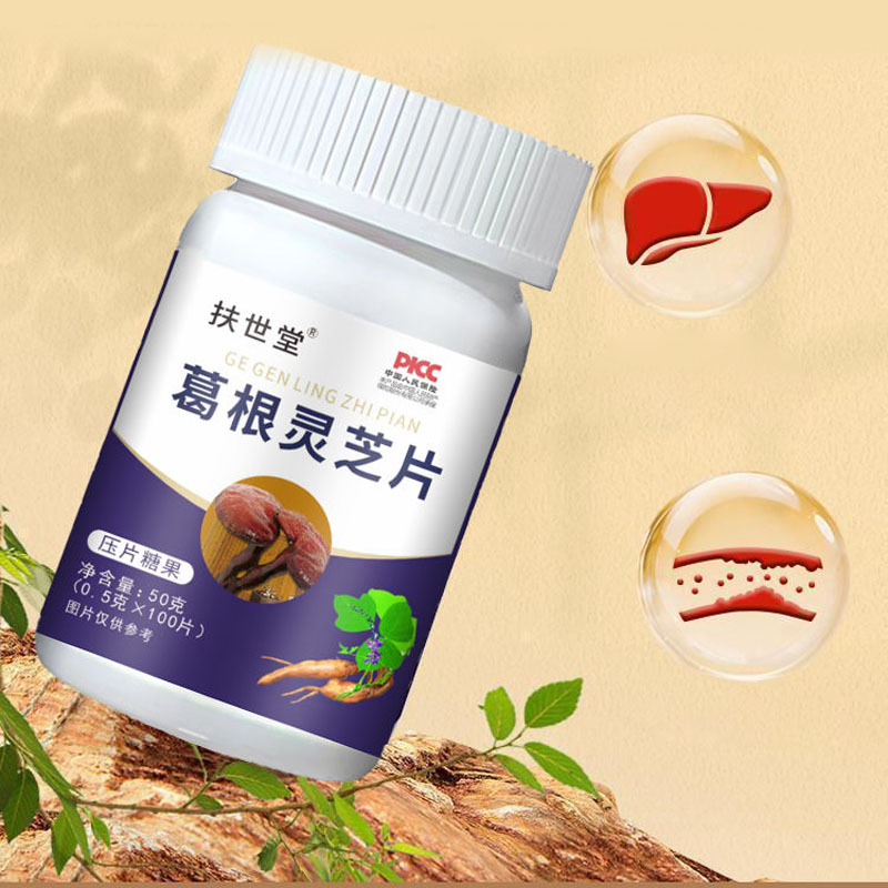 限量促销买2发4盒葛根灵芝片扶世堂葛根灵芝片50g - 图1