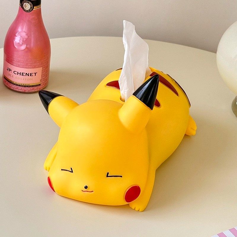 创意卡通可爱皮卡丘纸巾盒家用客厅桌面抽纸盒轻奢高级感装饰摆件,淘宝优惠券,粉丝福利购,淘宝优惠卷