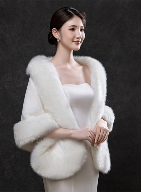保暖冬季旗袍外搭加厚结婚礼服