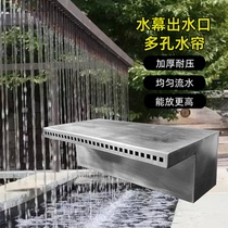 Stainless steel waterfall Water outlet Fish pool View Flow Sink Water Curtain Water Curtain Water View Wall Laminated Water Curtain Perforated Water Curtain