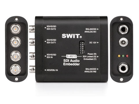 SWIT视威S-4610 SDI音频加嵌转换盒小型便携式转换器 SDI音频加嵌 - 图1