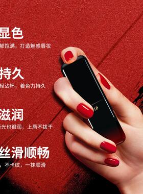 正品橘红色口红不易沾杯脱色保湿光哑光多种色号唇膏锁色持久防水