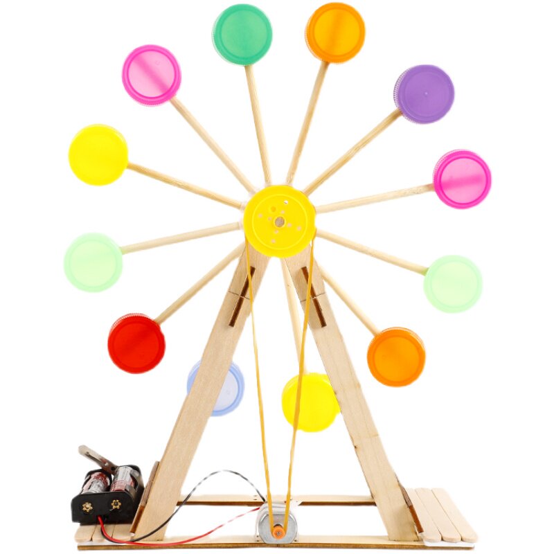 Diy bottle cap ferris wheel technology production waste utilization