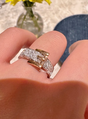 18k 搭扣满钻戒指  定金