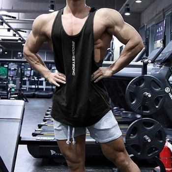 ເສື້ອຢືດກິລາລະດູຮ້ອນ I-shaped waistcoat sleeveless fitness running iron iron ແຫ້ງໄວ ດູດເຫື່ອດູດດຶງກ້າມບ້ວງຄໍ T-shirt