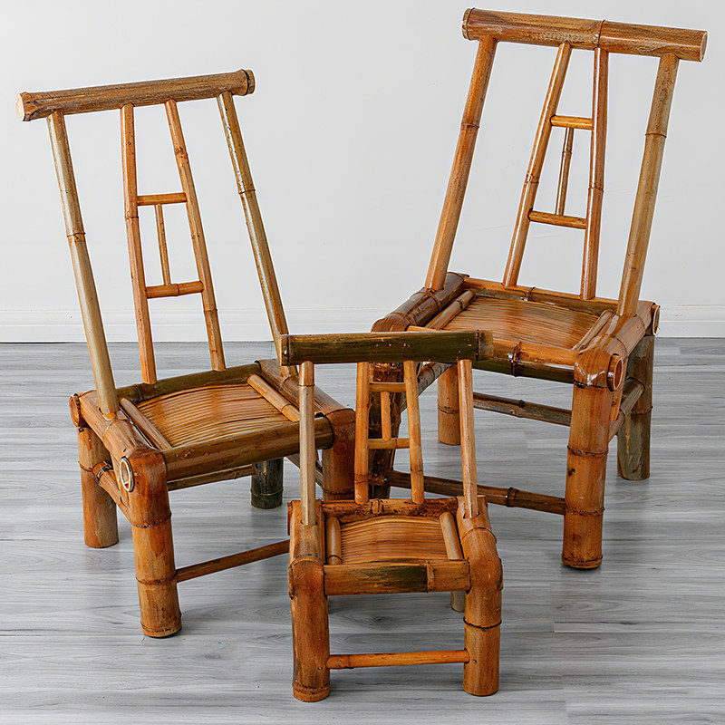 竹椅子靠背椅宜农庄煮茶民宿火锅店夜粥档快餐店家用手工竹凳桌子,淘宝优惠券,粉丝福利购,淘宝优惠卷