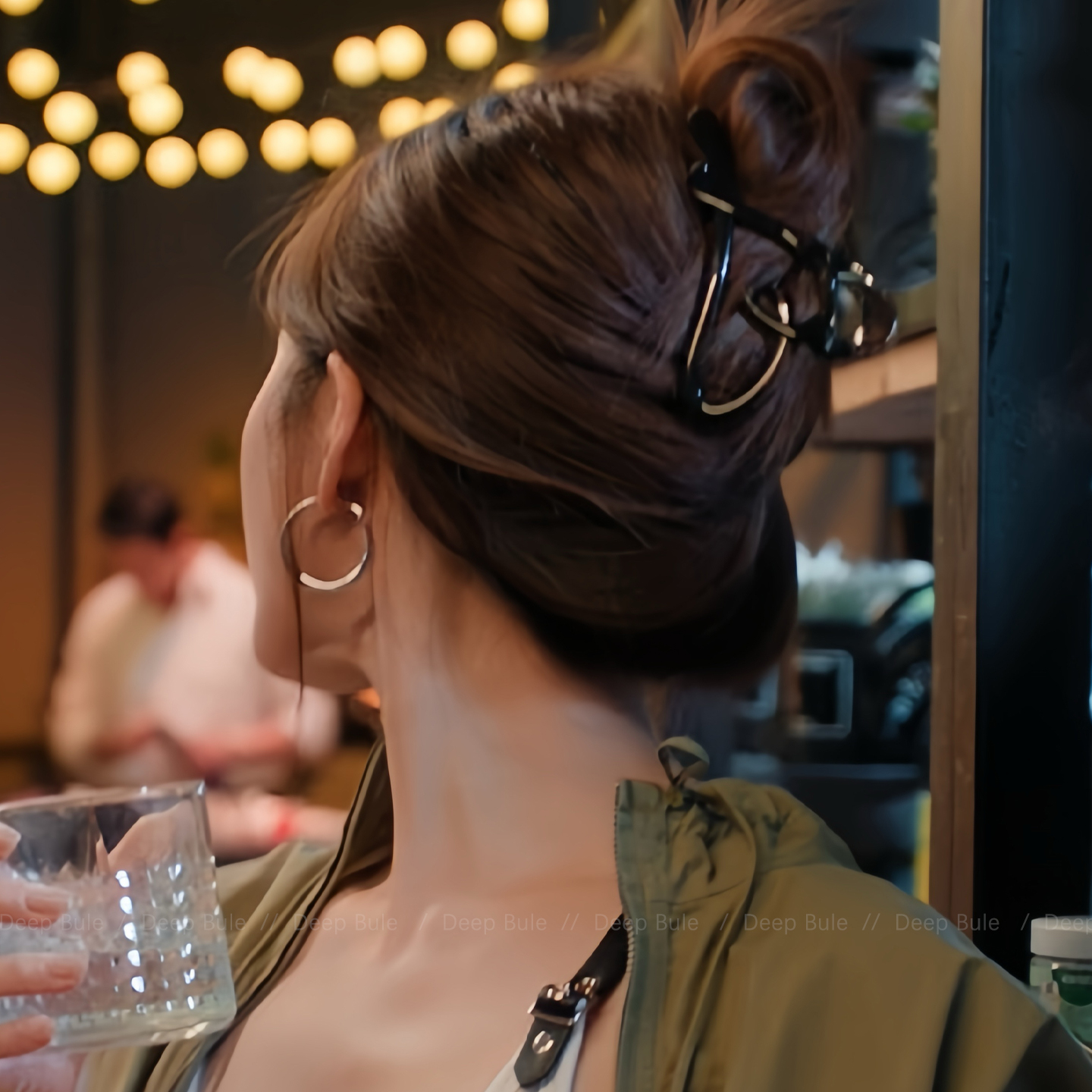 许我耀眼赵露思许妍同款黑色爱心抓夹后脑勺盘发高级感鲨鱼夹发夹 - 图2