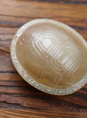 天然蜜色驴蹄子雕刻龟壳富甲天下手把件挂件摆件牙骨角文玩饰品