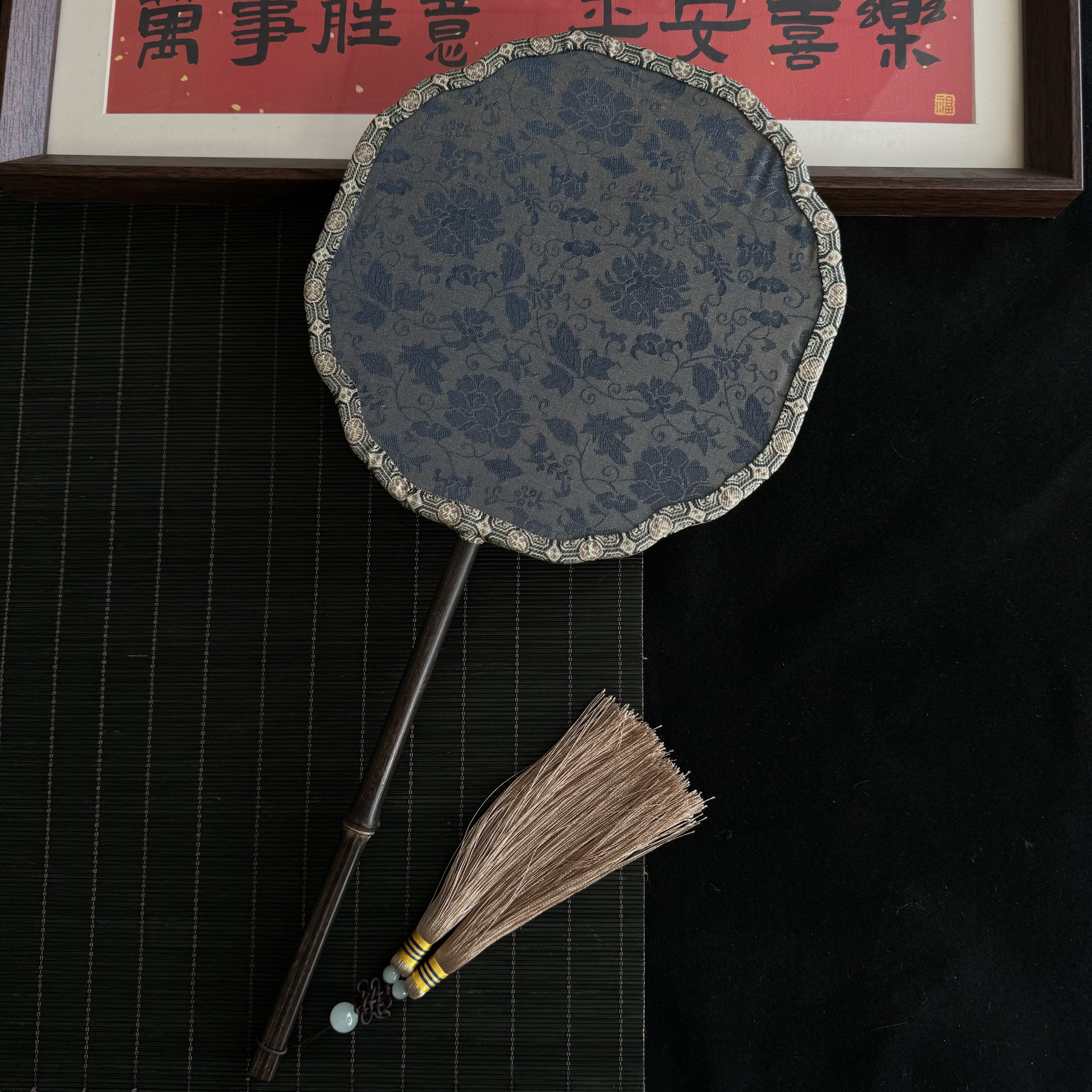 天然紫竹手柄团扇古风旗袍汉服扇子舞蹈扇夏天中国风古装拍摄道具,淘宝优惠券,粉丝福利购,淘宝优惠卷