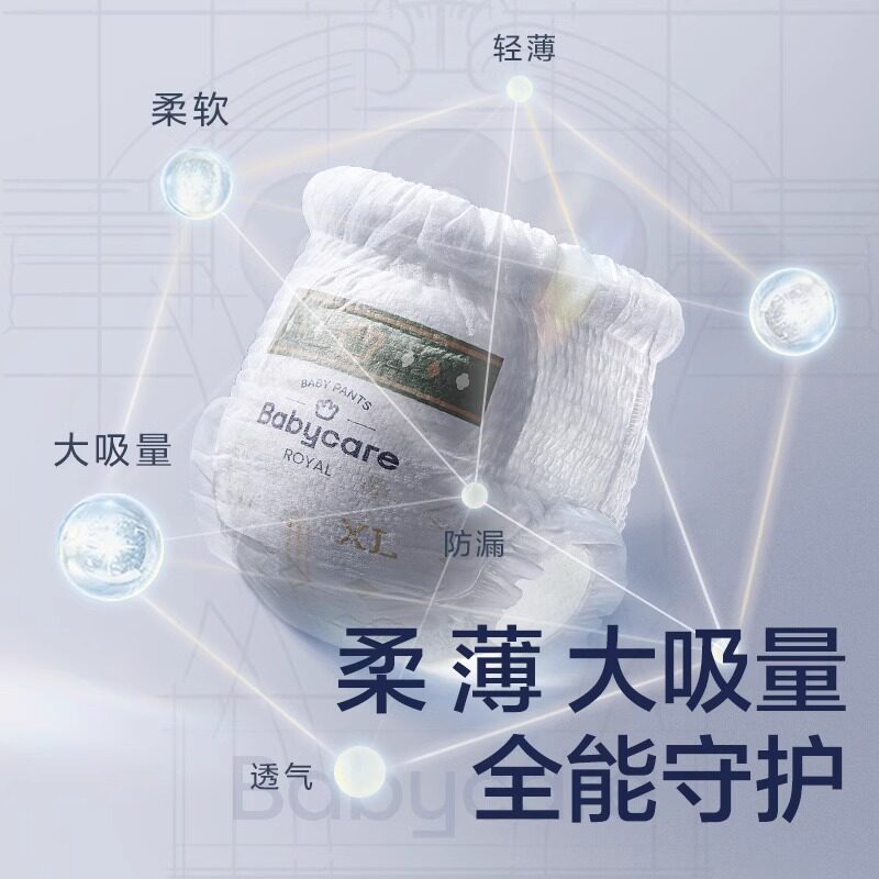 Babycare皇室狮子王国尿不湿拉拉裤宝宝弱酸纸尿裤2XL3XL试用装,淘宝优惠券,粉丝福利购,淘宝优惠卷
