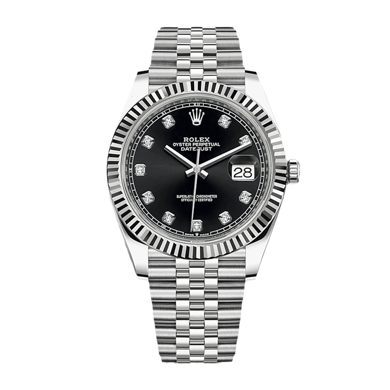 ROLEX劳力士手表日志型男表时尚商务带钻钢带机械表M126334-0006