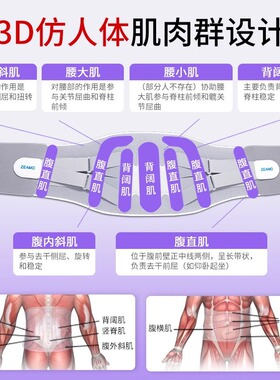 日本专用护腰带腰椎间盘突出腰肌劳损疼痛男女士专用支撑久坐腰托