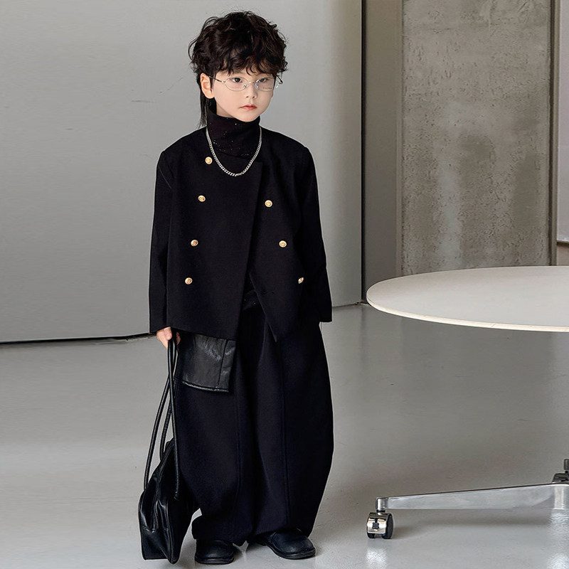 儿童西装套装男童小香风外套秋冬洋气花童生日礼服主持走秀演出服,淘宝优惠券,粉丝福利购,淘宝优惠卷