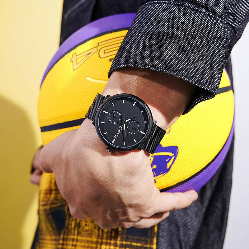 2025新款聚利时手表男款学生多功能时尚简约男士运动防水石英男表 - 图2