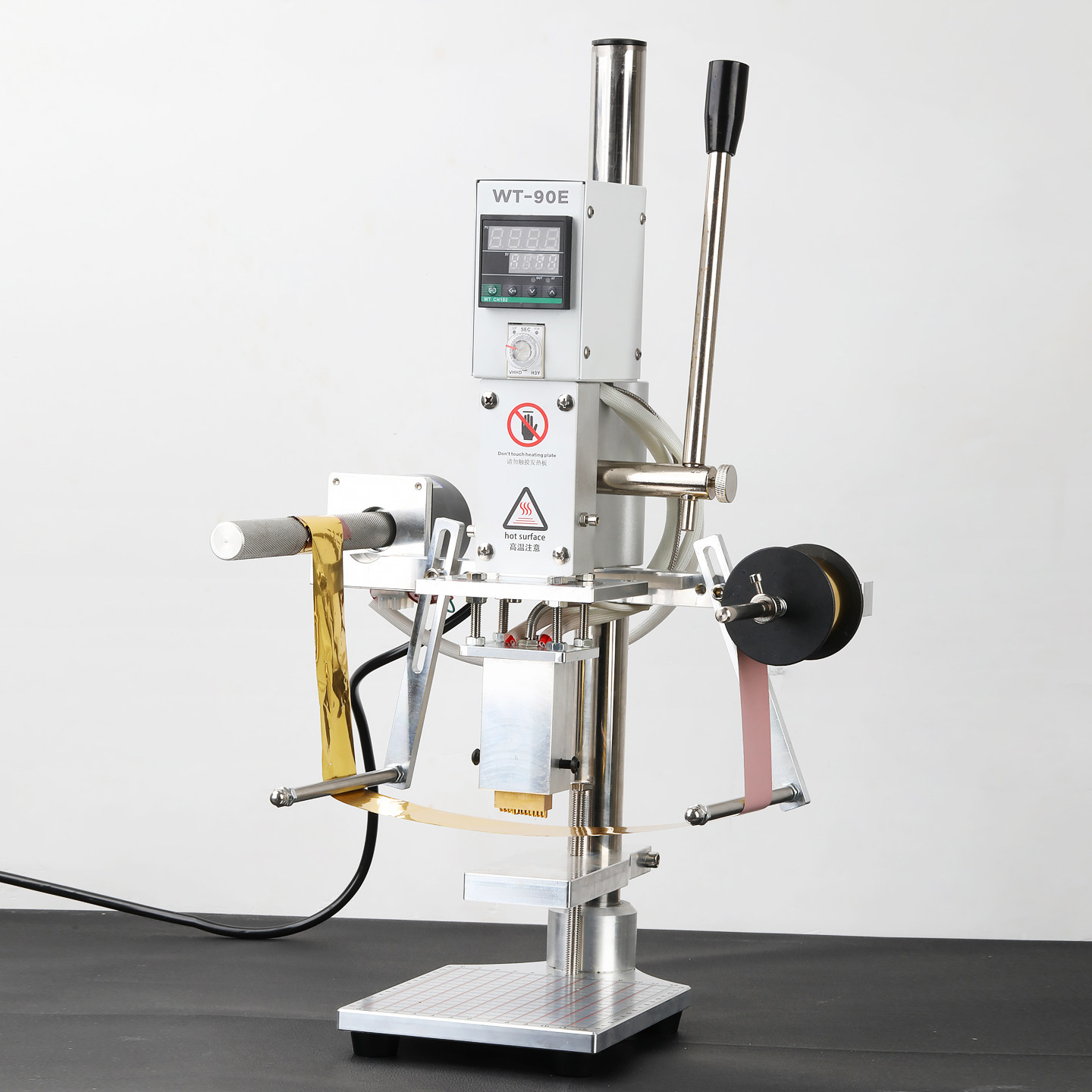 成品鞋钱包烫金烙印机PU皮革表带皮套LOGO标志文通小型手动压唛机,淘宝优惠券,粉丝福利购,淘宝优惠卷