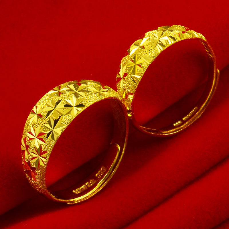正品9999足金男士女款情人戒指 千影珠宝手饰