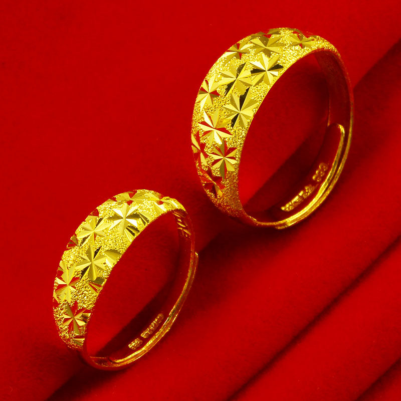 正品9999足金男士女款情人戒指 千影珠宝手饰