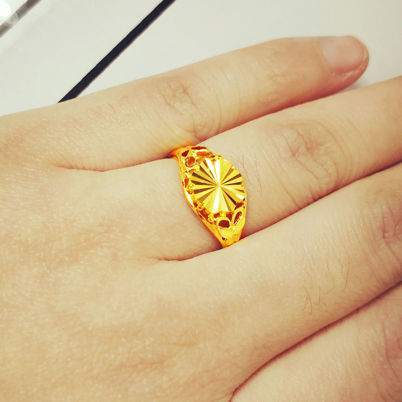9999足金纯金戒子真金结婚女款戒指 千影珠宝手饰