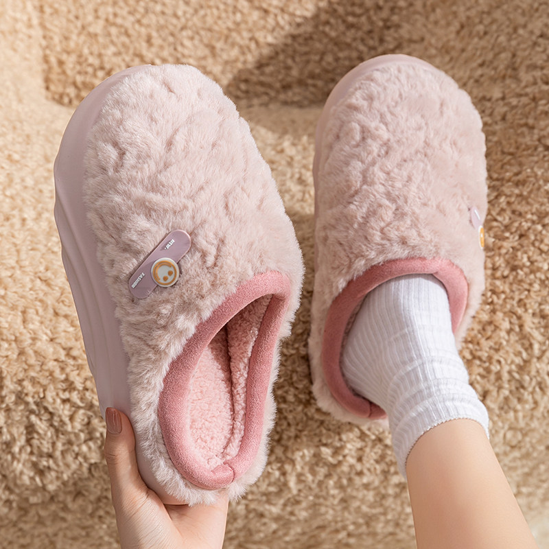 厚底棉拖鞋女士毛绒保暖2025新款秋冬季居家室内防滑月子棉拖鞋男,淘宝优惠券,粉丝福利购,淘宝优惠卷
