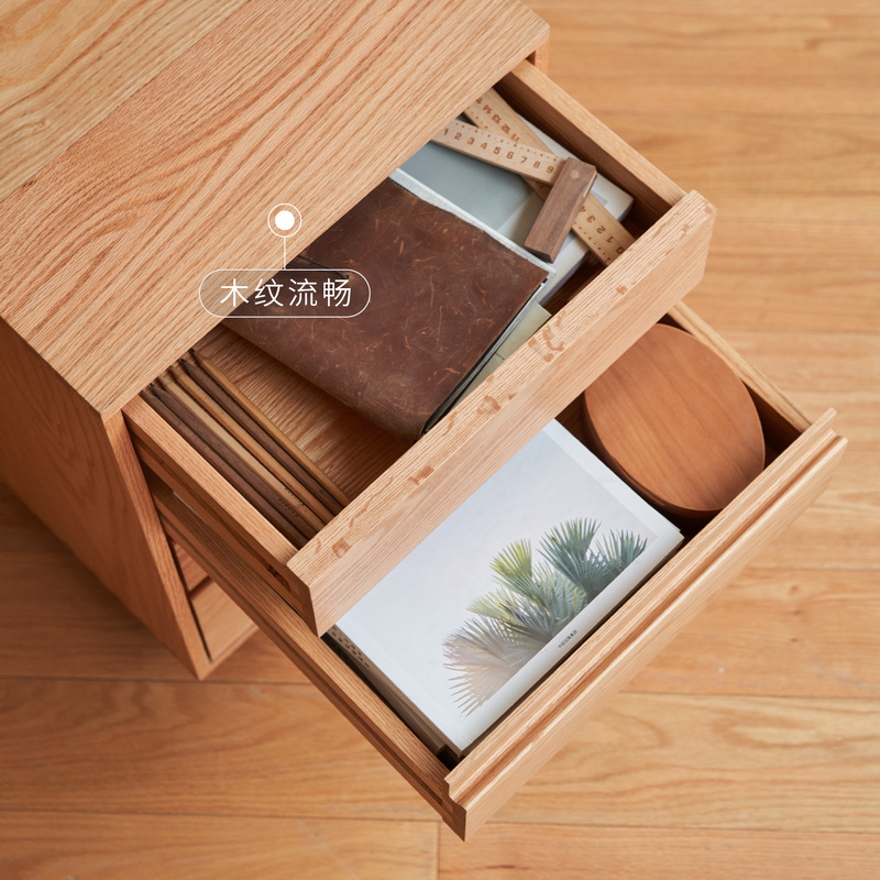 MUMO木墨 移动抽屉柜 实木客厅储物办公现代简约家用柜子小型 - 图1