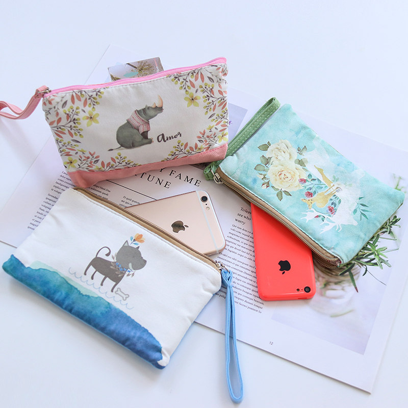 趣袋可爱韩版女帆布迷你2018小钱包 趣袋钱包