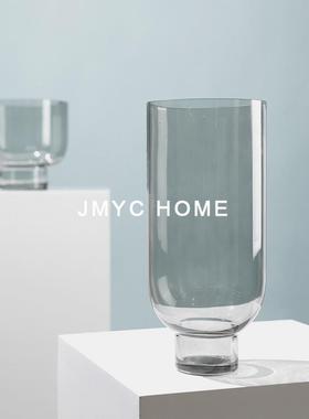 轻奢玻璃客厅茶几餐厅吧台桌面干花瓶花器摆件软装饰品样板间高级