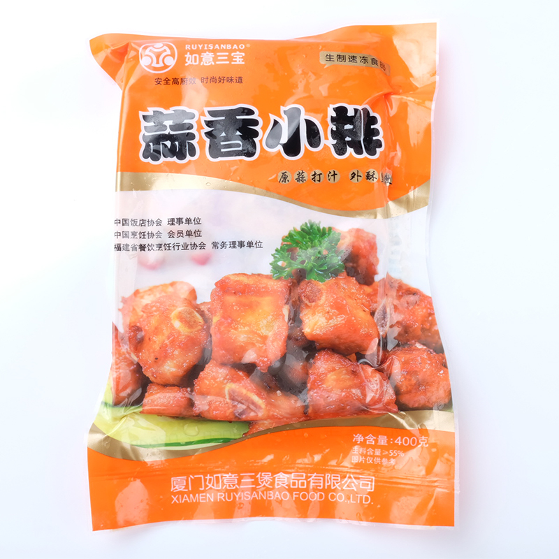 蒜香小排400g油炸排骨腌制肋排酒店餐饮半成品特色菜食材商用整箱 - 图3