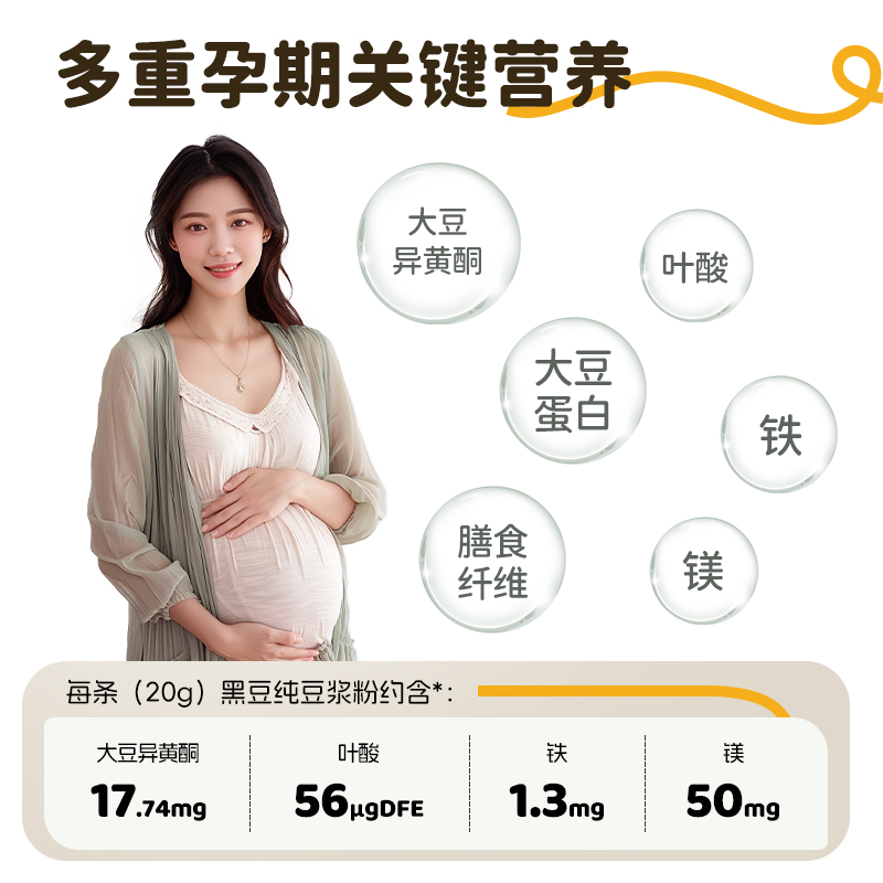 【0糖添加】九阳豆浆黑豆纯豆浆粉高植物蛋白备孕孕期营养早餐