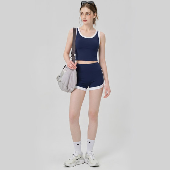 Xinliya breathable quick-drying hip lifting sports short three-quarter pants