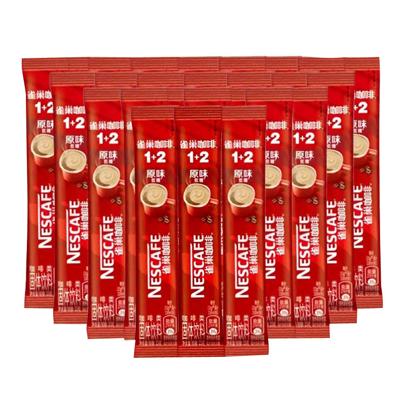 雀巢速溶咖啡条装1+2原味速溶咖啡三合一即溶咖啡粉袋装