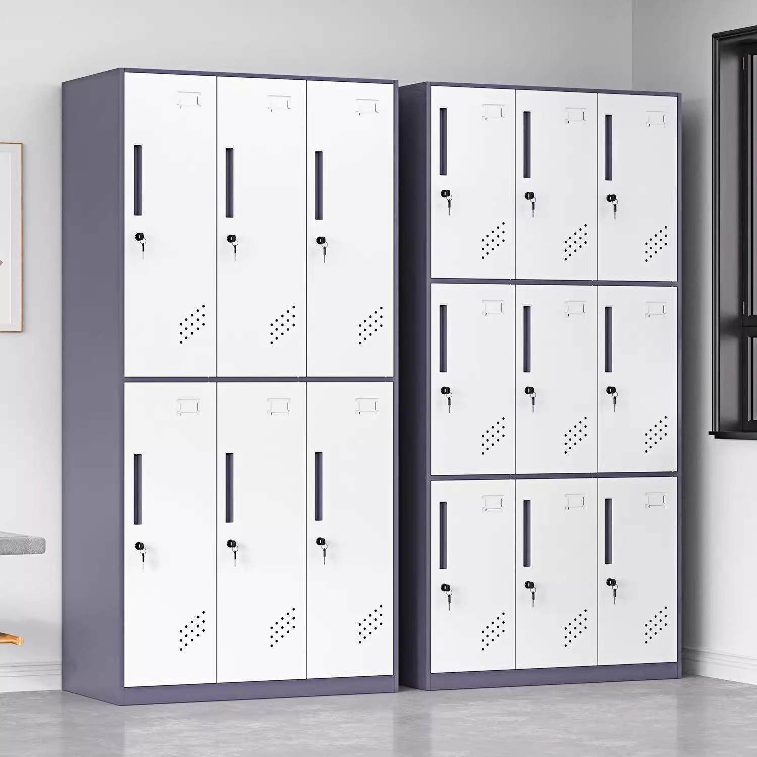钢制员工更衣柜宿舍换衣柜鞋柜加厚浴室健身房带锁多门存包储物柜,淘宝优惠券,粉丝福利购,淘宝优惠卷