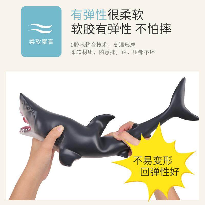 仿真动物软胶海洋动物模型大白鲨鱼海豚企鹅蓝鲸海龟海洋生物玩具,淘宝优惠券,粉丝福利购,淘宝优惠卷