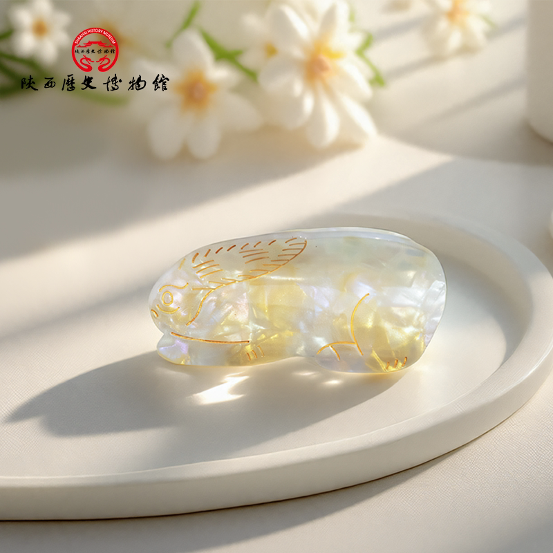 陕西历史博物馆文创兔跃福至系列抓夹发饰醋酸高级感鲨鱼夹发饰
