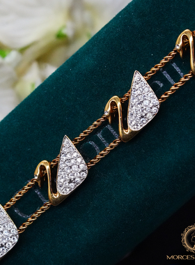 中古施华白天鹅奥地利水晶钻手链