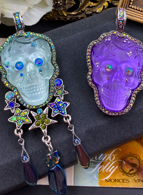 KirksFolly万圣节骷髅月亮项链