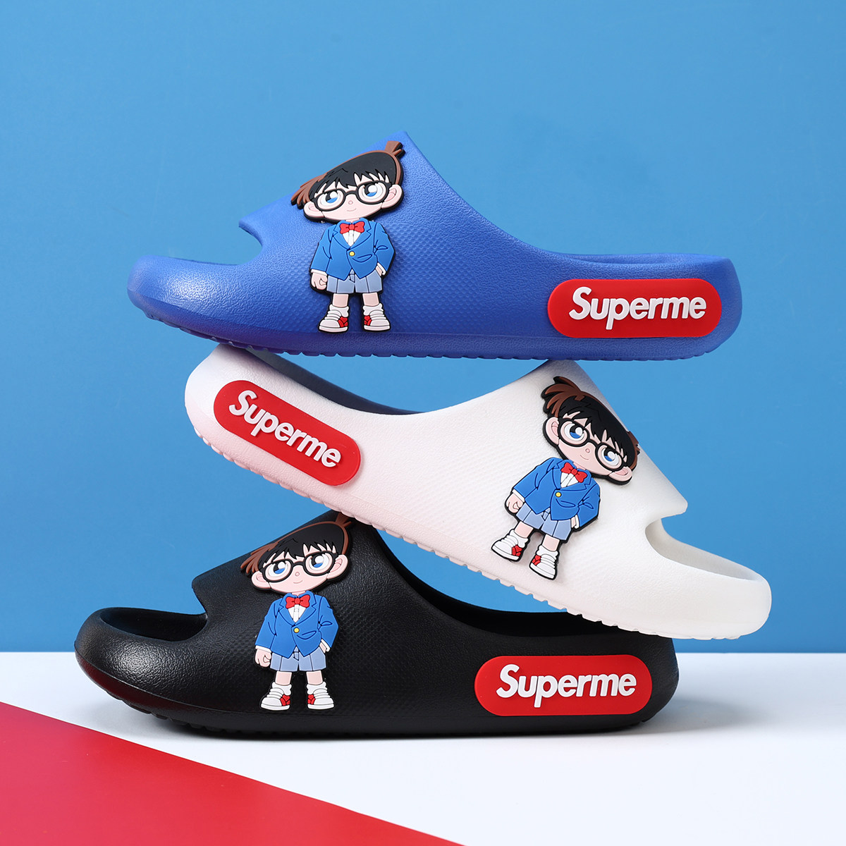 柯南儿童拖鞋2026新款男童凉拖鞋防滑女童宝宝居家软底室内夏卡通,淘宝优惠券,粉丝福利购,淘宝优惠卷