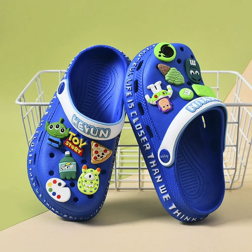 Детские летние мультяшные нескользящие тапочки для мальчиков, подходит для подростков