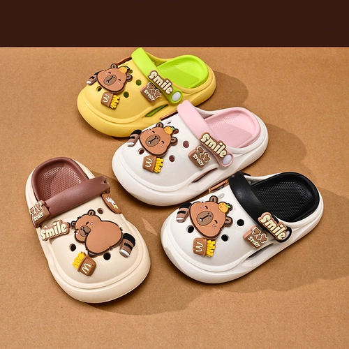 Детские тапочки для мальчиков, летние туфли, нескользящие сандалии, обувь