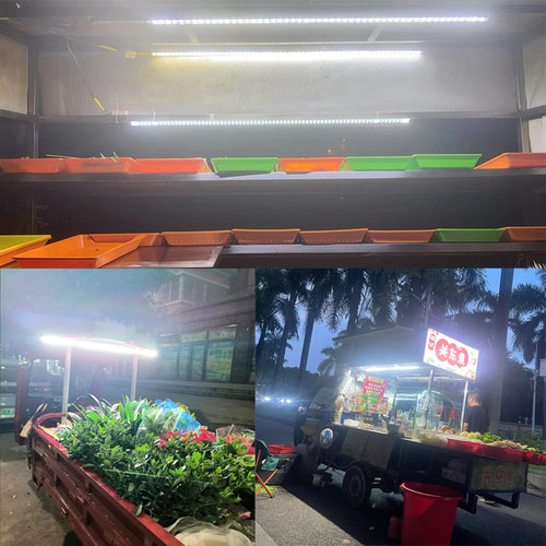 双排超亮12v伏led摆地摊灯条24V48V60V72V夜市电瓶三轮电动车防水 - 图0