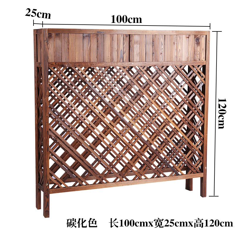 隔断花架花槽防腐木花箱花盆架餐厅实木栅栏围栏屏风网格户外碳q. - 图2