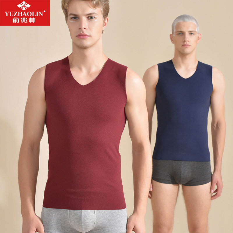 俞兆林无痕保暖男士修身无袖打底衫 俞兆林悦益保暖上装